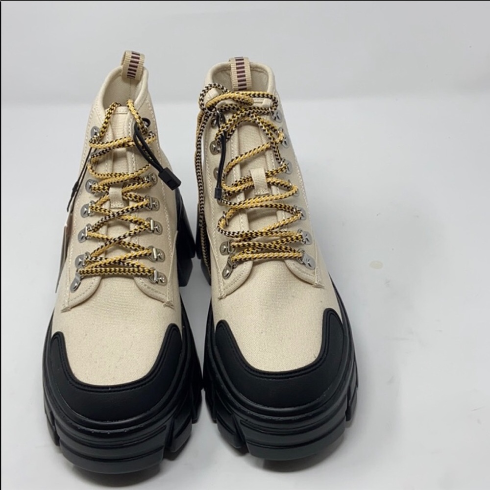 Zara canvas ankle boots. the last photos show the current condition of the boots